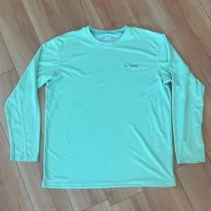 Columbia PFG  Light Green Long Sleeve Shirt